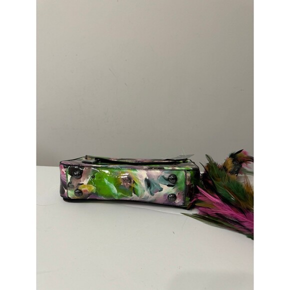 SHARIF ORIGINAL LACQUERED LEATHER SNAKES AND FEATHERS CROSSBODY NEW VERY RARE - Picture 4 of 11